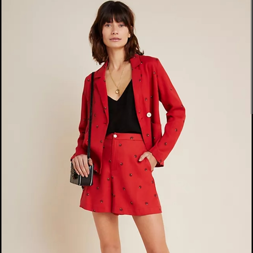 Anthropologie Seashell City Short and matching Blazer.
